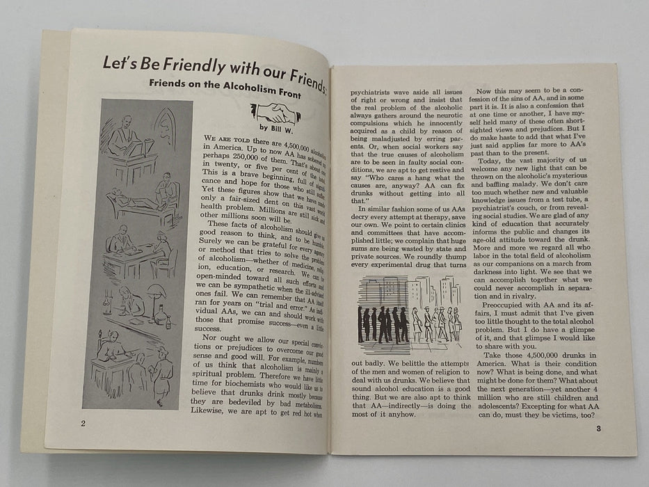 AA Grapevine - Let’s Be Friendly With Our Friends by Bill - March 1958 Recovery Collectibles