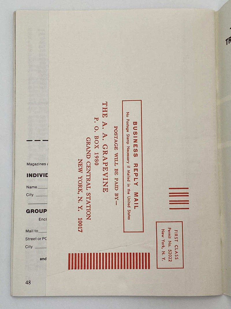AA Grapevine - Losing The Desire to Drink - December 1978 Recovery Collectibles