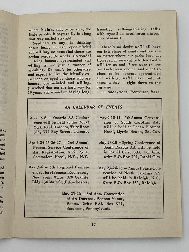 AA Grapevine - March 1952 Recovery Collectibles