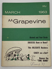 AA Grapevine - March 1963 - Alcohol and Your Brain Recovery Collectibles
