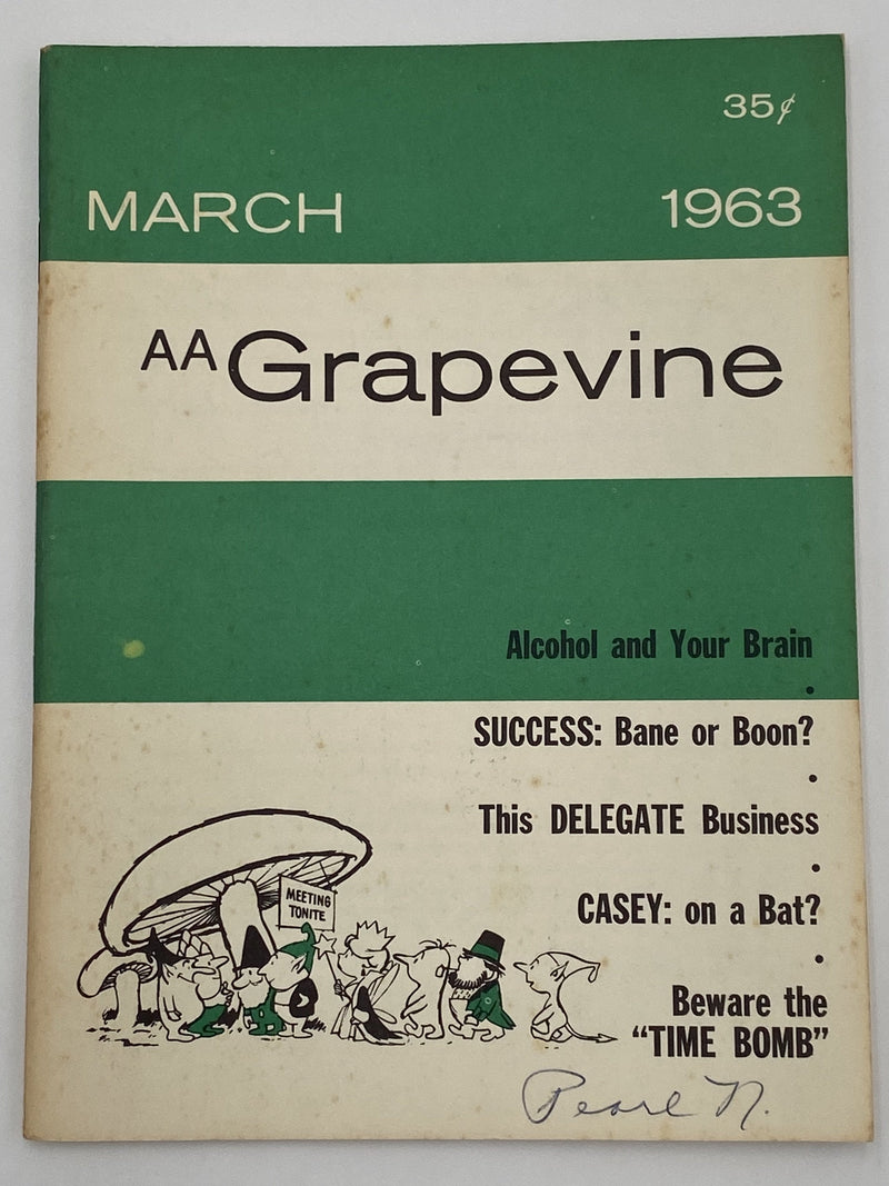 AA Grapevine - March 1963 - Alcohol and Your Brain Recovery Collectibles