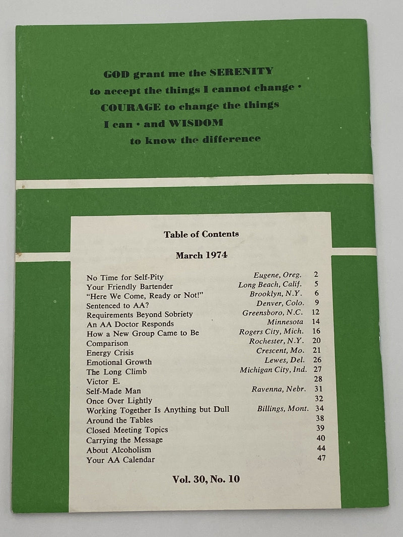 AA Grapevine - March 1974 Recovery Collectibles