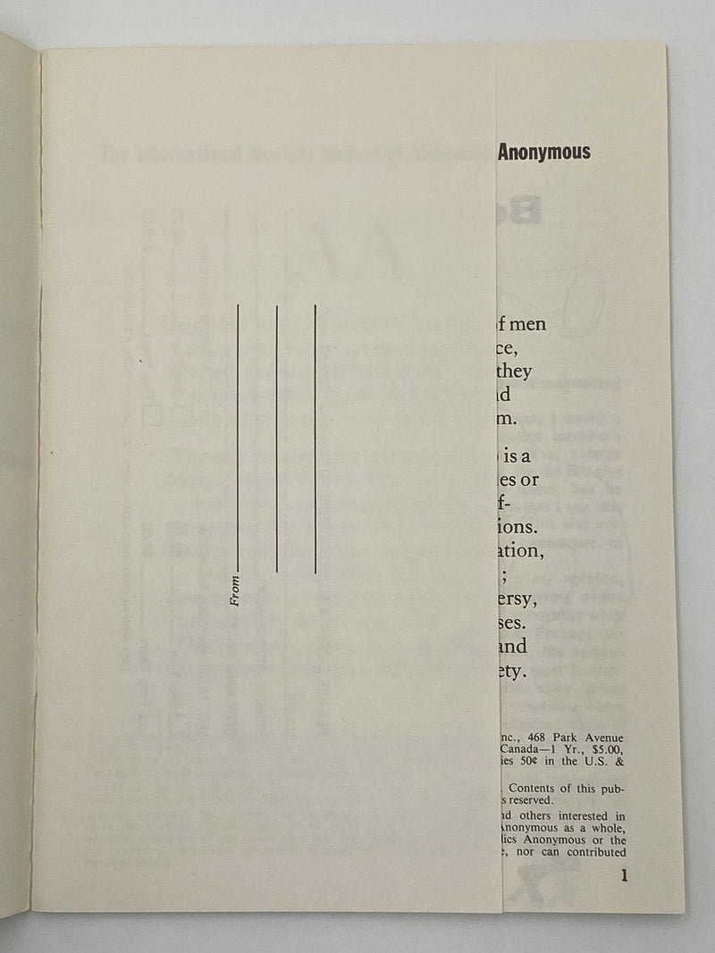 AA Grapevine - May 1978 Recovery Collectibles