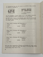 AA Grapevine - November 1959 - Traditions Month Recovery Collectibles