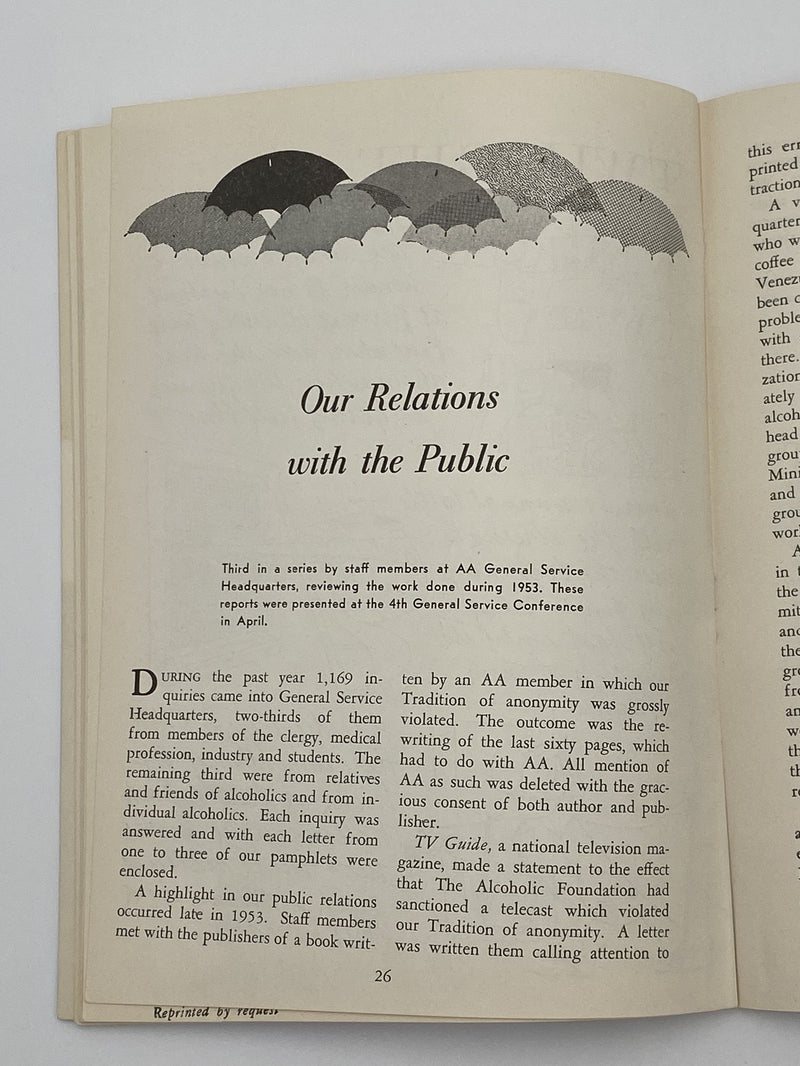 AA Grapevine - October 1954 Recovery Collectibles