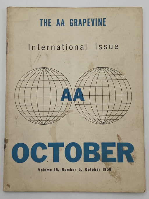 AA Grapevine - October 1958 - International Issue Recovery Collectibles