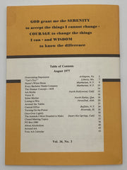 AA Grapevine - Overcoming Depression - August 1977 Recovery Collectibles
