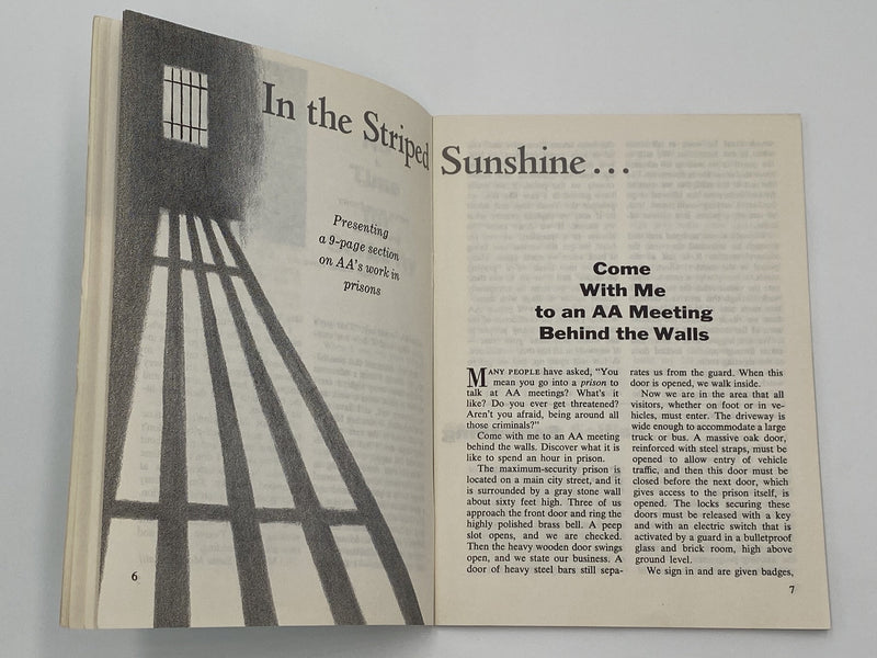 AA Grapevine - Prisons - August 1971 Recovery Collectibles