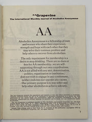 AA Grapevine - Prisons - July 1970 Recovery Collectibles