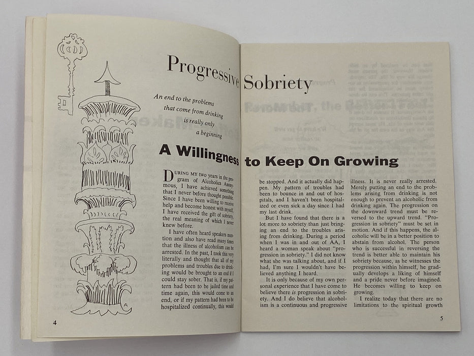 AA Grapevine - Progressive Sobriety - June 1975 Recovery Collectibles