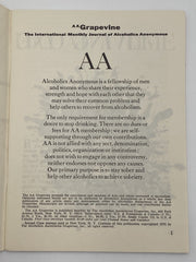 AA Grapevine - Psychiatry and Alcoholism - August 1970 Recovery Collectibles