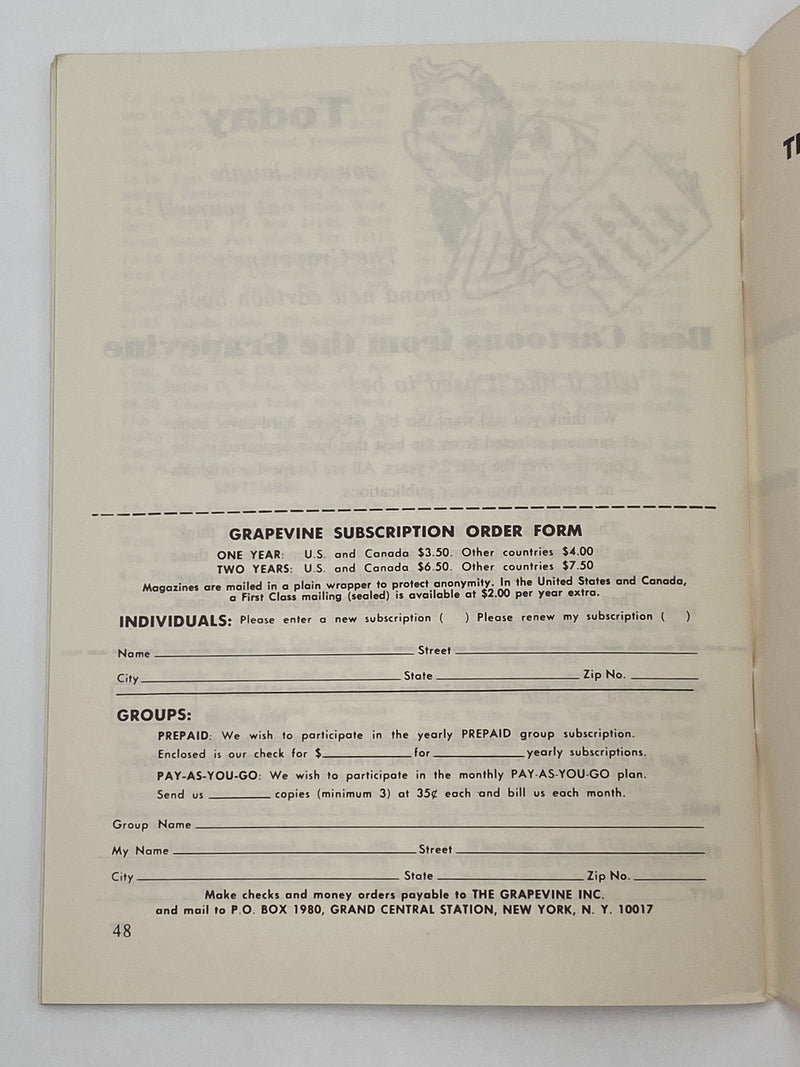 AA Grapevine - Psychiatry and Alcoholism - August 1970 Recovery Collectibles