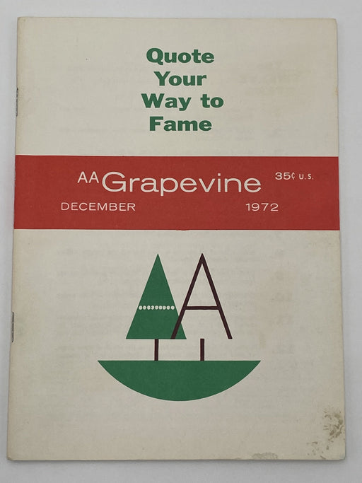 AA Grapevine - Quote Your Way To Fame - December 1972 Recovery Collectibles