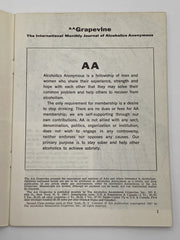 AA Grapevine - Self-Supporting by Bill - October 1967 Recovery Collectibles