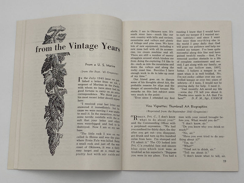 AA Grapevine - September 1958 Recovery Collectibles