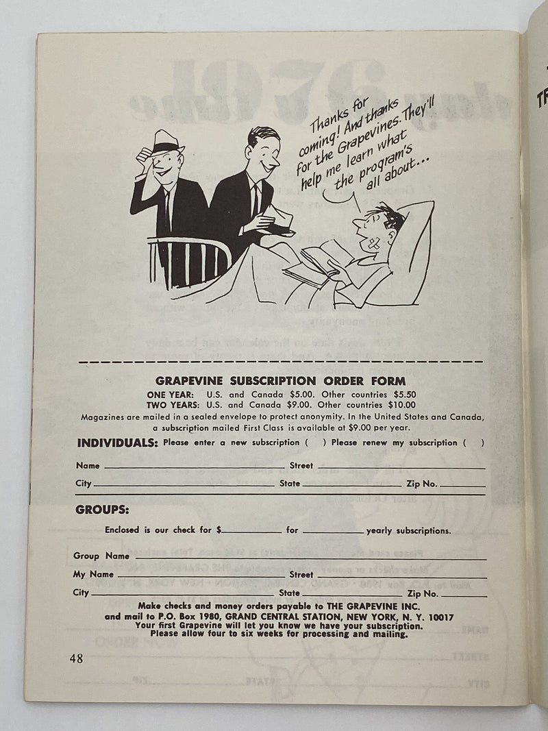 AA Grapevine - September 1975 - Sponsorship Recovery Collectibles