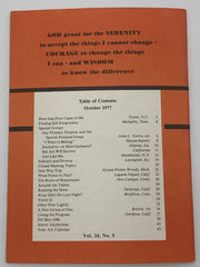 AA Grapevine - Special Groups - October 1977 Recovery Collectibles