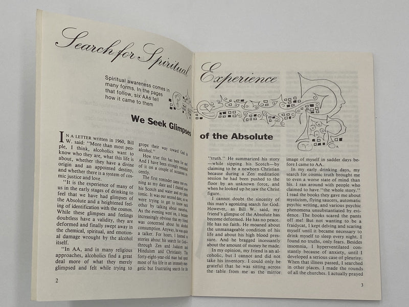 AA Grapevine - Spiritual Experience - April 1978 Recovery Collectibles