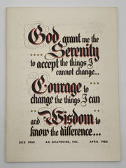 AA Grapevine - Spiritual Experience - April 1980 Recovery Collectibles
