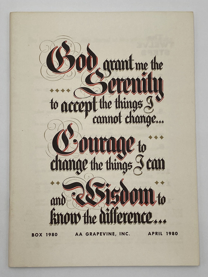 AA Grapevine - Spiritual Experience - April 1980 Recovery Collectibles