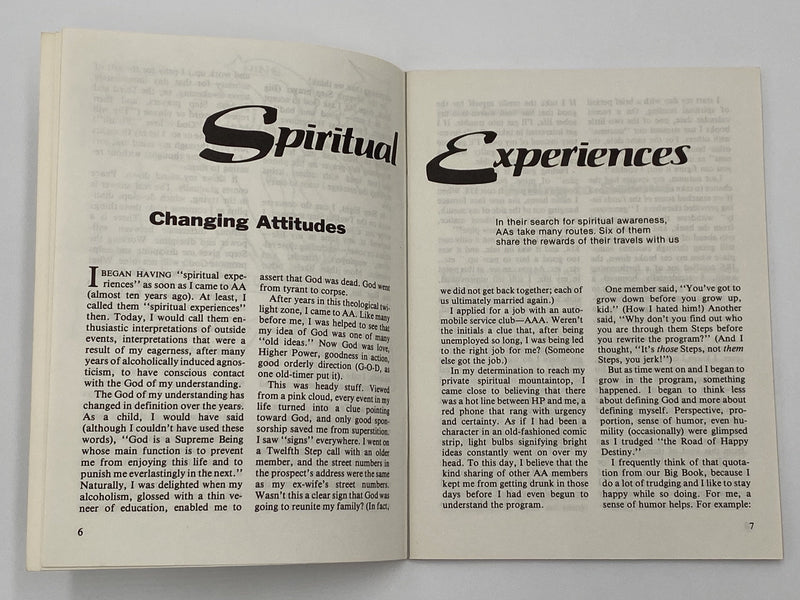 AA Grapevine - Spiritual Experience - April 1980 Recovery Collectibles