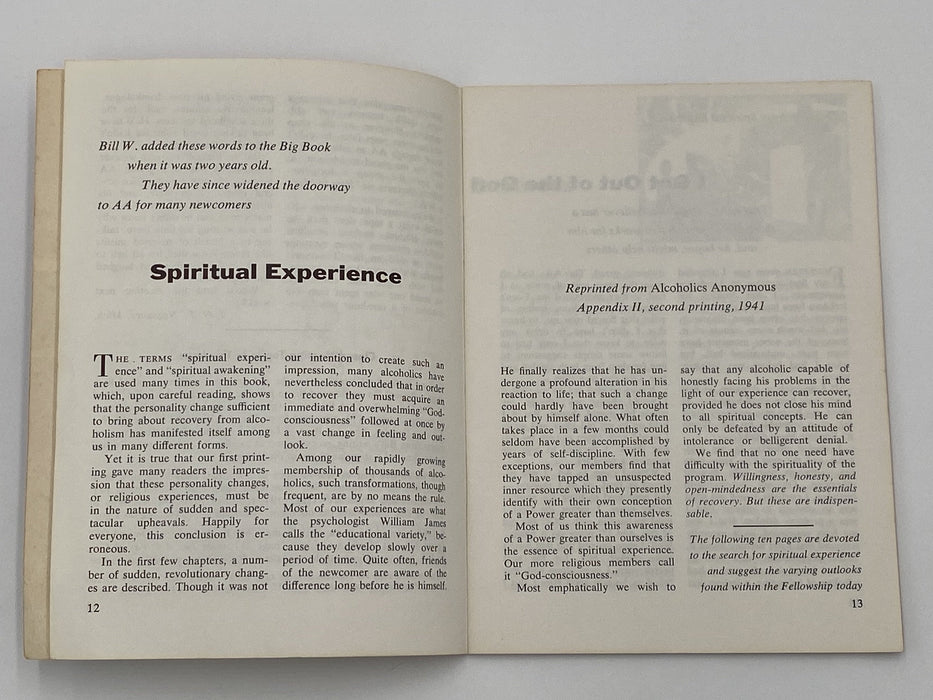 AA Grapevine - Spiritual Experience - January 1970 Recovery Collectibles