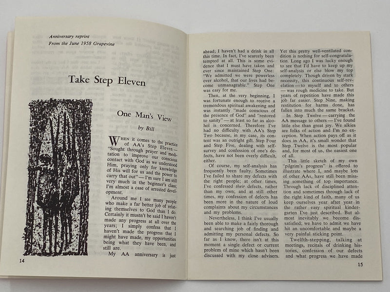 AA Grapevine - Take Step Eleven by Bill - August 1964 Recovery Collectibles