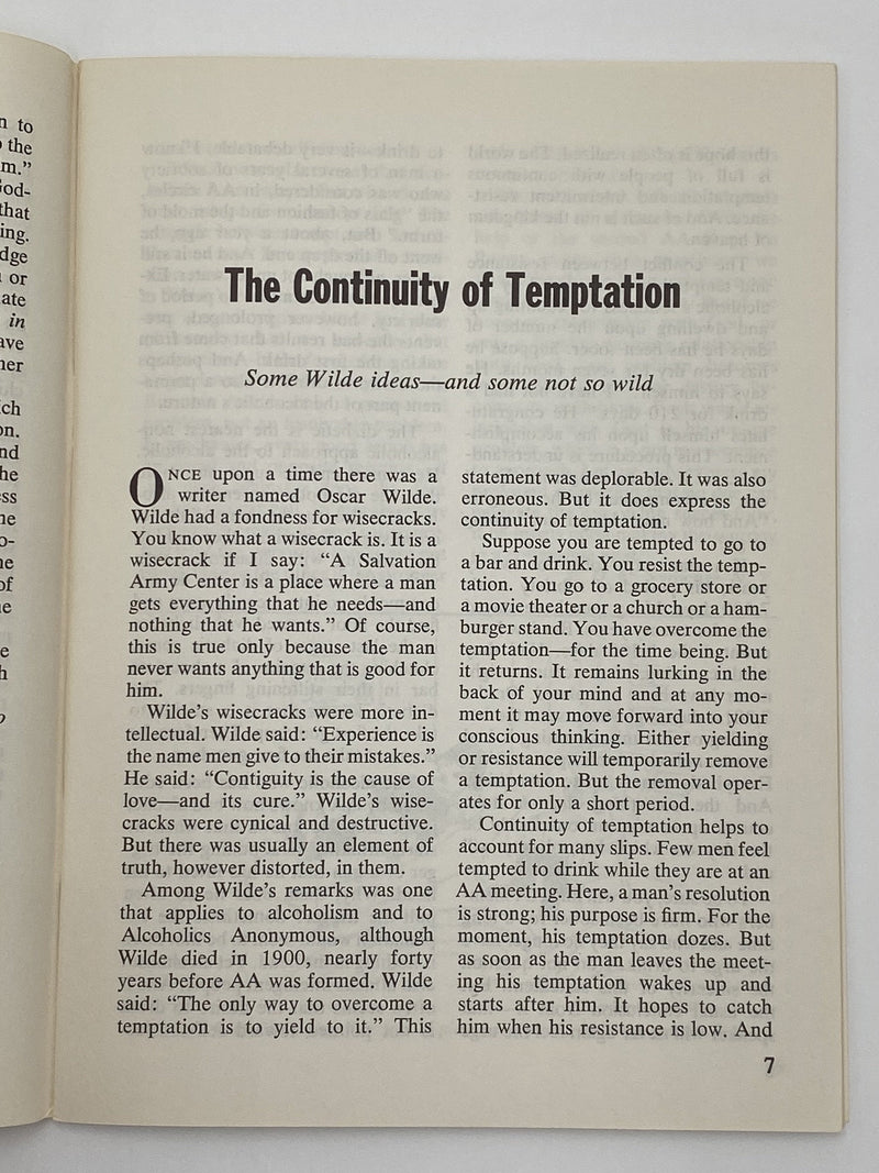 AA Grapevine - Temptation - August 1962 Recovery Collectibles