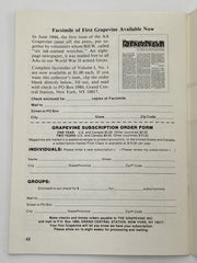 AA Grapevine - Thanks for My Recovery - January 1979 Recovery Collectibles