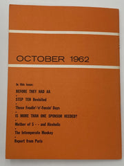 AA Grapevine - The 24 Hour Plan - October 1962 Recovery Collectibles