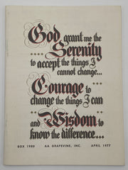 AA Grapevine - The AA Group - April 1977 Recovery Collectibles