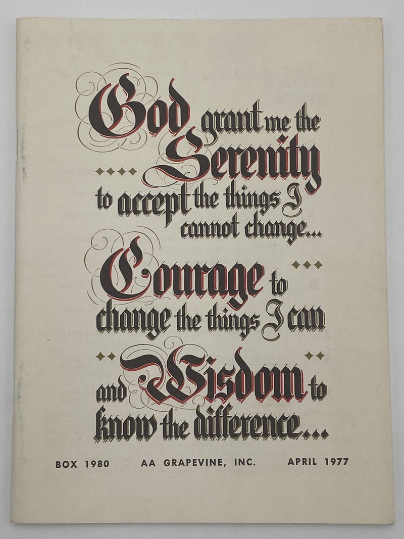 AA Grapevine - The AA Group - April 1977 Recovery Collectibles