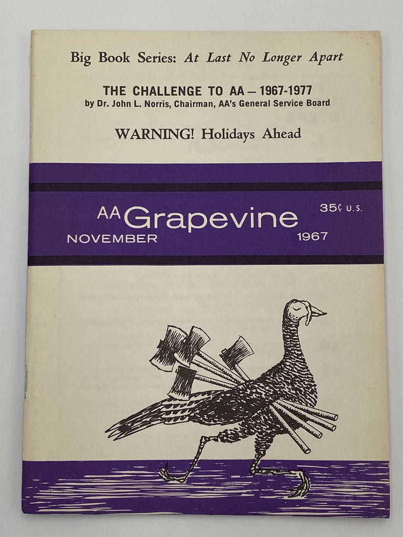 AA Grapevine - The Challenge To AA - November 1967 Recovery Collectibles