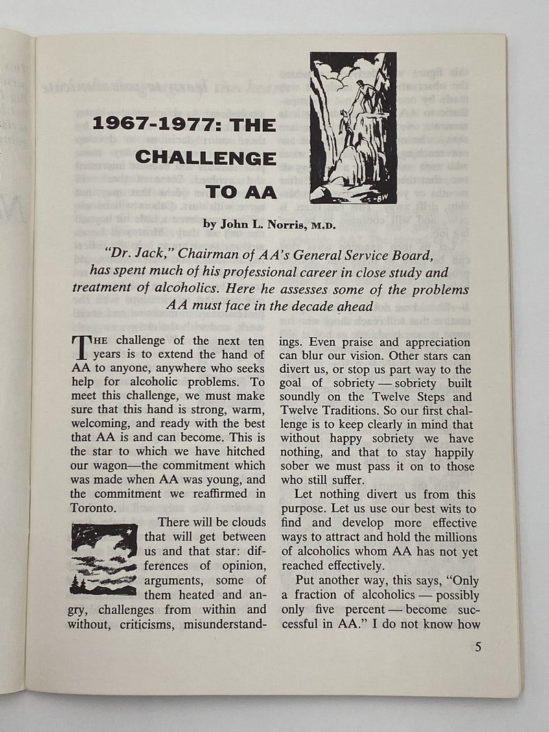AA Grapevine - The Challenge To AA - November 1967 Recovery Collectibles