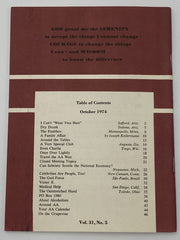 AA Grapevine - The Enablers - October 1974 Recovery Collectibles