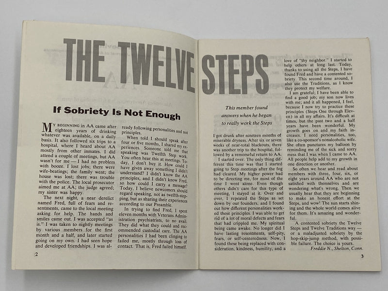 AA Grapevine - The Twelve Steps - March 1973 Recovery Collectibles