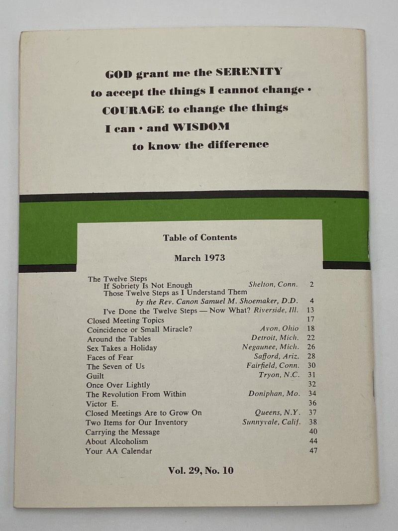 AA Grapevine - The Twelve Steps - March 1973 Recovery Collectibles