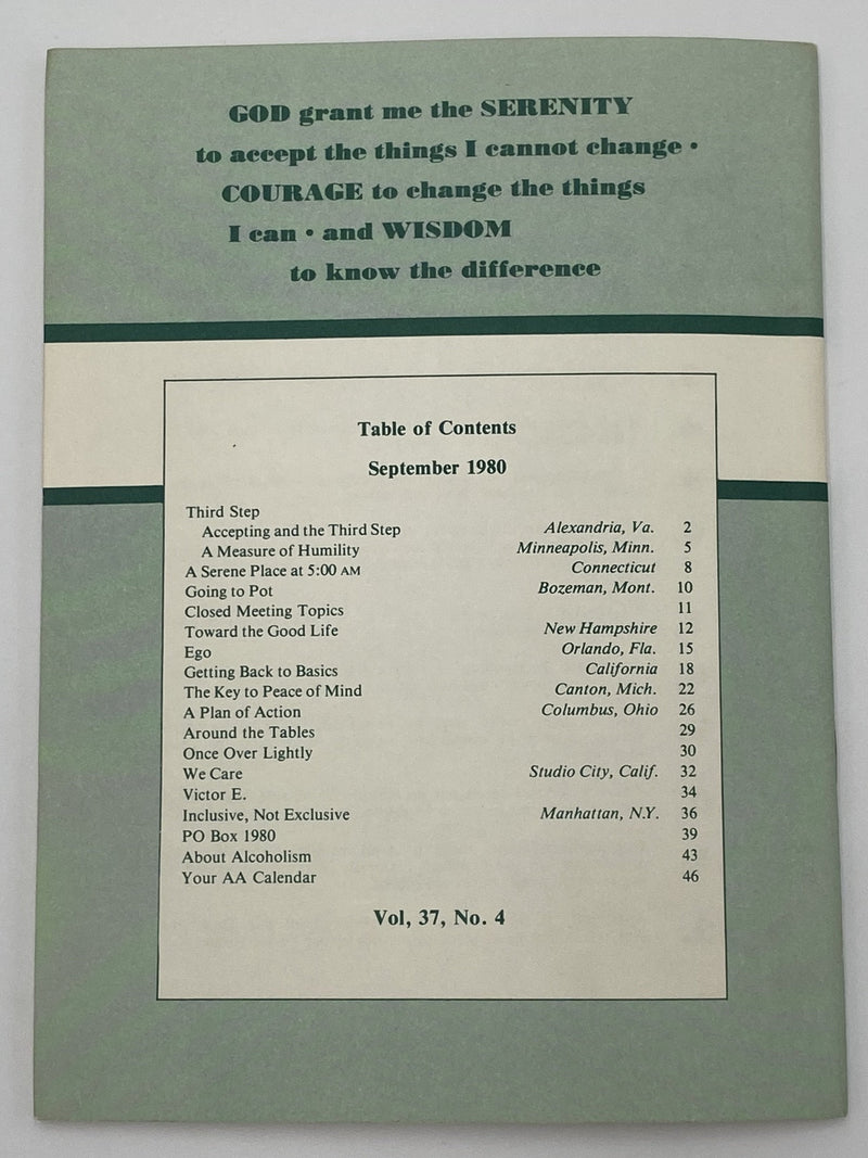 AA Grapevine - Third Step - September 1980 Recovery Collectibles
