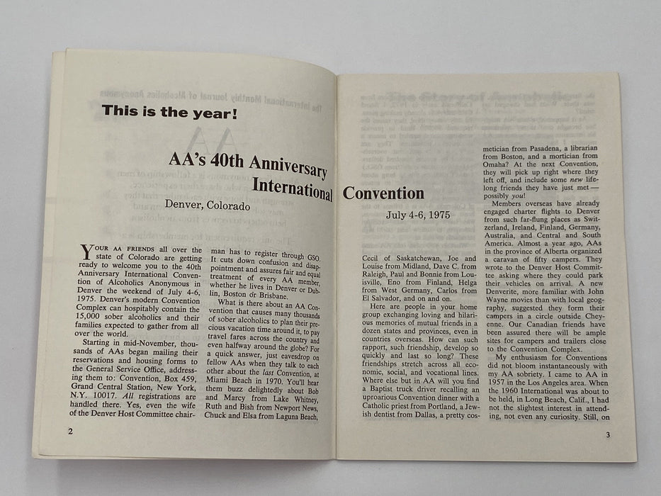 AA Grapevine - This is the Year - January 1975 Recovery Collectibles