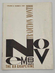 AA Grapevine - Traditions Month - November 1959 Recovery Collectibles