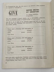 AA Grapevine - Traditions Month - November 1959 Recovery Collectibles