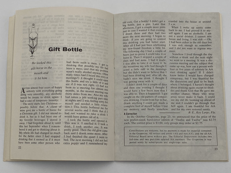 AA Grapevine - Trustees Program - January 1966 Recovery Collectibles