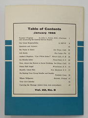 AA Grapevine - Trustees Program - January 1966 Recovery Collectibles