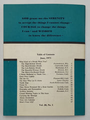 AA Grapevine - What Kind of Drunk Were You - June 1971 Recovery Collectibles