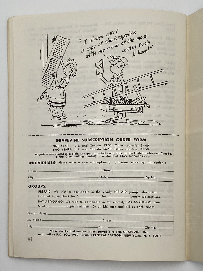 AA Grapevine - Young People and AA - July 1969 Recovery Collectibles
