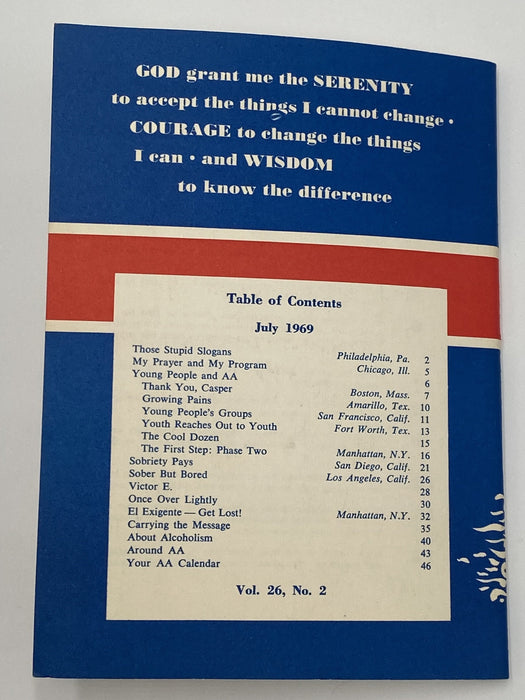 AA Grapevine - Young People and AA - July 1969 Recovery Collectibles
