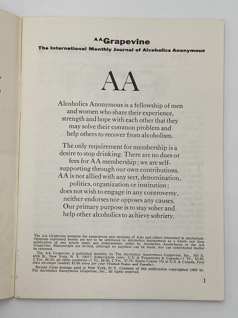 AA Grapevine - Young Winners - February 1969 Recovery Collectibles