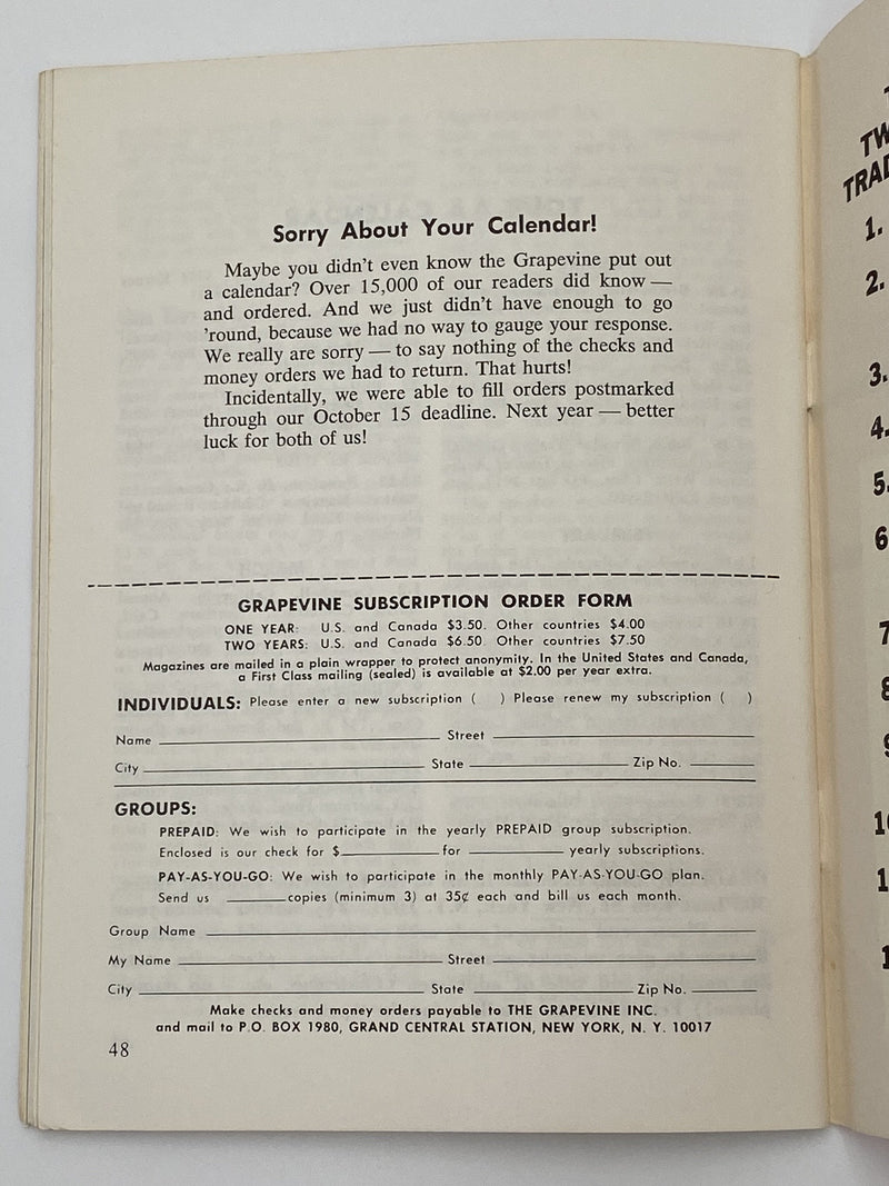 AA Grapevine - Young Winners - February 1969 Recovery Collectibles