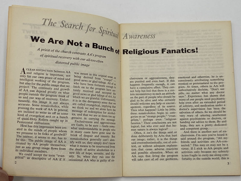 AA Grapevine April 1972 - Spiritual Awareness Recovery Collectibles