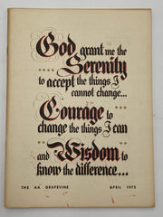 AA Grapevine April 1972 - The Search for Spiritual Awareness Recovery Collectibles